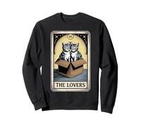 The Lovers Cuddling Cats - Carta dei tarocchi con Gatto Felpa