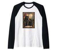 The Lovers Gatto dei Tarocchi Gatto Vintage Occulto Design estetico Maglia con Maniche Raglan