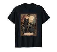 The Lovers Gatto dei Tarocchi Gatto Vintage Occulto Design estetico Maglietta
