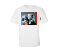 The Lovers, Les Amants, by Rene Magritte Fine Art T-Shirt White XL