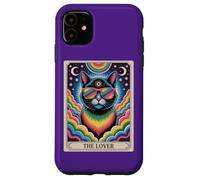 The Lovers Mystic Cat Ally - Arte LGBTQ Rainbow Tarot Pride Custodia per iPhone 11