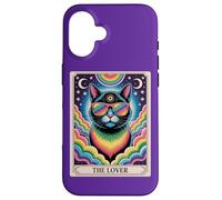The Lovers Mystic Cat Ally - Arte LGBTQ Rainbow Tarot Pride Custodia per iPhone 16