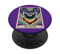 The Lovers Mystic Cat Ally - Arte LGBTQ Rainbow Tarot Pride PopSockets PopGrip Adesivo