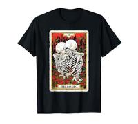 The Lovers Rose Skeleton Vintage Tarocchi Lettura di carte Maglietta