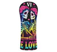 The Lovers Tarocchi Goth Golf Head Cover Premium Accessori in pelle con numero intercambiabili Tag per driver, Woods e Hybrid