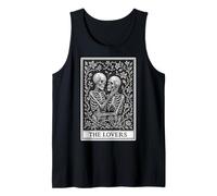 The Lovers Tarocchi Scheletri Incisione Stile Design Canotta