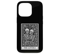 The Lovers Tarocchi Scheletri Incisione Stile Design Custodia per iPhone 13 Pro