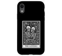 The Lovers Tarocchi Scheletri Incisione Stile Design Custodia per iPhone XR