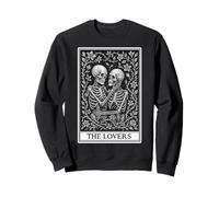 The Lovers Tarocchi Scheletri Incisione Stile Design Felpa
