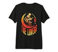 The Lovers Tarocchi Scheletro Luna Mezzaluna Fuorilegge Gotico Maglietta Premium