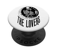The Lovers Tarocchi Scheletro Luna Mezzaluna Vintage Gothic PopSockets PopGrip Adesivo