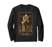 The Lovers - Tarocchi vintage, motivo: tè gotico di Halloween Maglia a Manica
