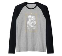 The Lovers Tarocco Carta Zombie Matrimonio Coppia San Valentino Maglia con Maniche Raglan