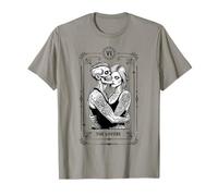The Lovers Tarocco Carta Zombie Matrimonio Coppia San Valentino Maglietta