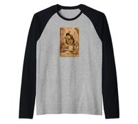 The Lovers Tarot Card Scrapbook Design Maglia con Maniche Raglan