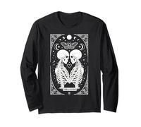 The Lovers Vintage Tarot Card Astrology Goth Halloween Women Maglia a Manica