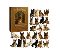 The Loyal Light German Shepherd Advent Calendar - 24pcs 2D Dog Pendant Countdown Calendar and Surprise Gift for Friends