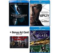 The M. Night Shyamalan Master Collection: Complete Movie Trilogy Blu-ray Collection: (Unbreakable + Split + Glass) + Bonus Art Card