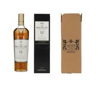 The Macallan 12 Years Sherry Oak Single Malt Scotch Whisky, 40% Vol, 700ml, Invecchiato in Botti di Quercia | Confezione Global Dream