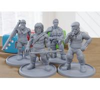The Macho Squad - 3D Stampato Figure per Zombie Post Apocalyptic Miniatura P