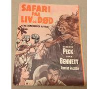 "The Macomber Affair" Gregory Peck Bennett Old Danish Original Vintage Movie ...