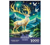 The Magic Deer Jigsaw Puzzle Impossibili 1000Pcs Animal Decorazione Per La Casa. Giochi Rilassamento E Intelligence Per Adulti E Ragazzi Da 14 Anni 52x38cm/1000pcs