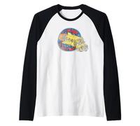 The Magic School Bus Vintage Distressed Bus Logo Cartoon Maglia con Maniche Raglan
