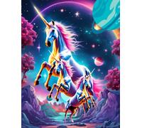 The Magical Universe of Unicorns: A Modern 80s Retro Unicorn Twist Notebook Series: Captivating, Edgy, and Spiritually Grounded Designs by an Award-Winning Fashion Digital Textile Artist