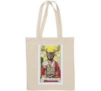 The Magician Tarot Card Art Logo Natural Cotton Tote Bag Bianco