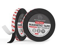 The Magnet Shop Coppie di nastri magnetici TMS B | Strisce magnetiche autoadesive lunghe per porte, zanzariere, zanzariere e tende | Facile da attaccare | utilizzare come chiusura (forte, 1 m + 1 m)