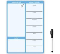 The Magnet Shop, lavagna magnetica per segnare i pasti della dieta settimanale, la spesa e altre informazioni, cancellabile a secco, formato A4, ideale per il frigo, colore: blu