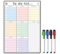 The Magnet Shop TMS A4 Magnetic To Do List e agenda settimanale - Organizza le tue faccende domestiche, l l'ufficio e le attività lavorative con le nostre lavagne cancellabili a secco (stile 1, A4)