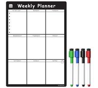 The Magnet Shop TMS Agenda settimanale magnetica e organizzatore A3 | Lavagna cancellabile a secco per gestire la settimana, le attività, la lista delle cose da fare, la spesa e i pasti