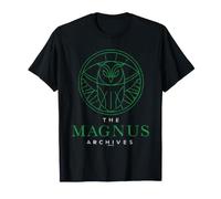 The Magnus Archives Round Owl Logo Horror Podcast Series Maglietta