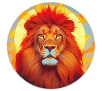 The Majestic Lion 1000 Pezz Puzzle Rotondo GiocoDivertimento Familiare Lion Rompecabezas Puzzle Classico Educativo Giocattolo Regalo Adulti 1000pcs (67.5x67.5cm)