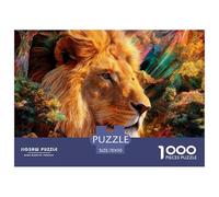 The Majestic Lion Jigsaw Puzzle Impossible 1000 Pezzi Animal Decorazione Per La Casa. Giochi Rilassamento E Intelligence Per Adulti E Bambini Da 12 Anni 70x50cm/1000pcs