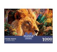 The Majestic Lion Jigsaw Puzzle Impossible 1000Pcs Animal Decorazione Per La Casa. Rilassamento E Intelligence Per Adulti E Bambini Da 12 Anni 38x26cm/1000pcs