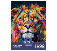 The Majestic Lion Puzzle Impossibili 1000Pcs Animal Decorazione Per La Casa. Giochi Rilassamento E Intelligence Per Adulti E Ragazzi Da 14 Anni 52x38cm/1000pcs