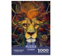 The Majestic Lion Puzzle Impossible 1000 Pezzi Animal Decorazione Per La Casa. Giochi Rilassamento E Intelligence Per Adulti E Ragazzi Da 14 Anni 52x38cm/1000pcs