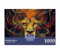The Majestic Lion Puzzle Impossible 1000 Pezzi Animal Decorazione Per La Casa. Rilassamento E Intelligence Per Adulti E Ragazzi Da 14 Anni 38x26cm/1000pcs