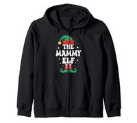 The Mammy Elf Divertente Natale Corrispondente Gruppo Familiare Felpa con Cappuccio
