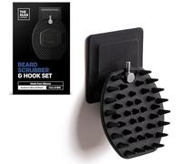 The Man Beard Scrubber & Hook - esfoliante e spazzola per peli del viso in silicone, pulisce profondamente, sblocca i pori, favorisce la crescita dei capelli e rimuove la forfora, accessorio per
