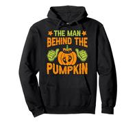The Man Behind The Pumpkin for Halloween Felpa con Cappuccio
