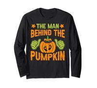The Man Behind The Pumpkin for Halloween Maglia a Manica