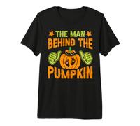 The Man Behind The Pumpkin for Halloween Maglietta Premium
