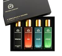 The Man Company Specially Curated Perfume Gift Set da uomo 4 x 20 ml - A Gentleman's Desire | Premium Long Lasting Fragrance | Citron For Travel | Intense For Office | Musk For Sports | Joy For Outing