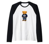The Man The Legend Funny Teddy Bear Humor Quotes Sayings Maglia con Maniche Raglan