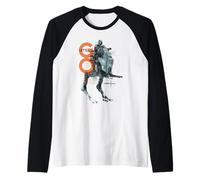 The Mandalorian And Grogu Let's Go Duo On AT-RT Walker Maglia con Maniche Raglan