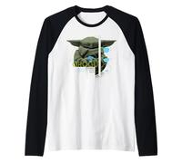 The Mandalorian And Grogu The Child Hungry Little Fella Maglia con Maniche Raglan