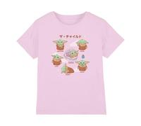 The Mandalorian Grogu Cute Traits Japanese T-Shirt Bambini, Rosa, 7-8 A